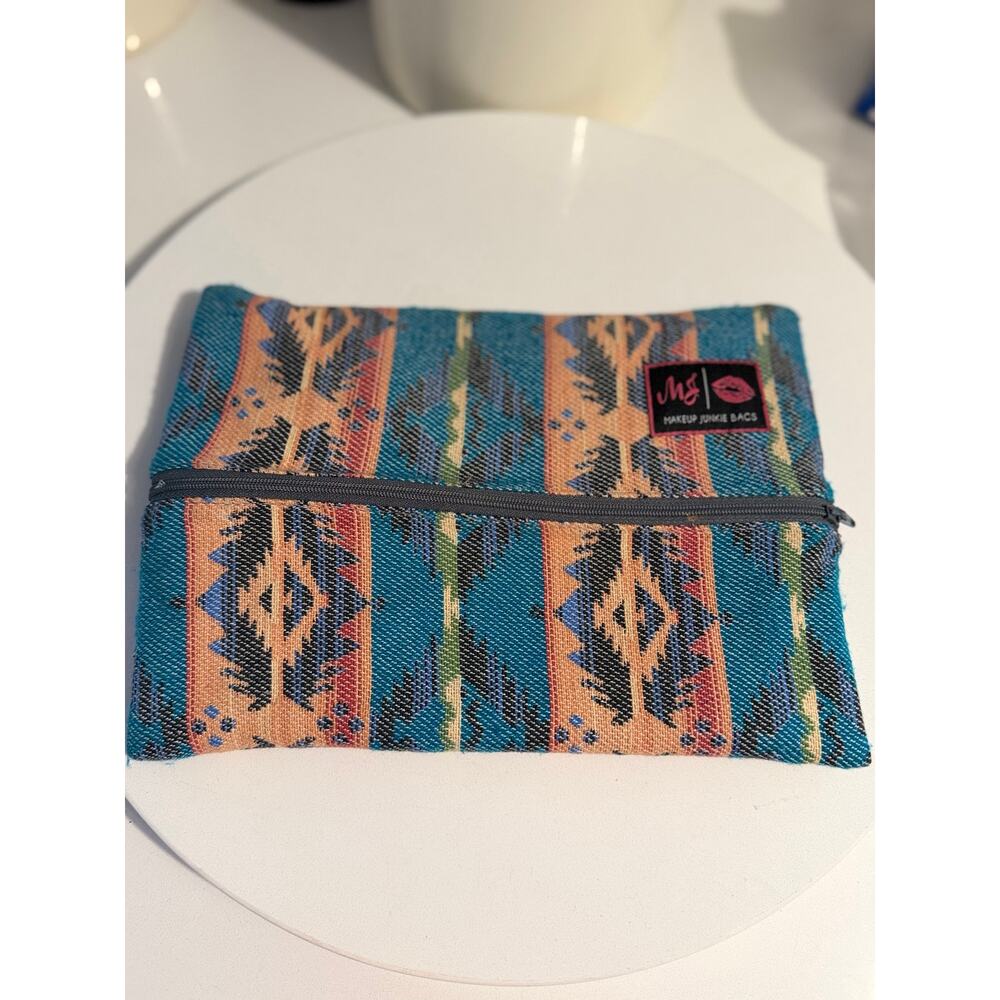 Makeup Junkie Bags Southwestern Aztec Cosmetic Pouch